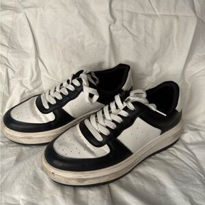 Madden Girl Black and White Tennis Sneaker